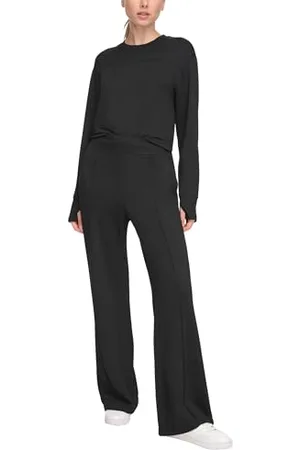 DKNY Damskie spodnie dresowe z szerokimi nogawkami, , L
