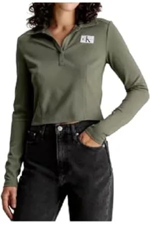 Calvin Klein Jeans Damska koszulka polo z kołnierzykiem Milano Regular Top Inna dzianina, , XXS