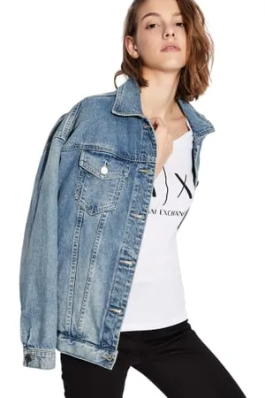 Armani Exchange Damska koszulka z logo Ls, , L