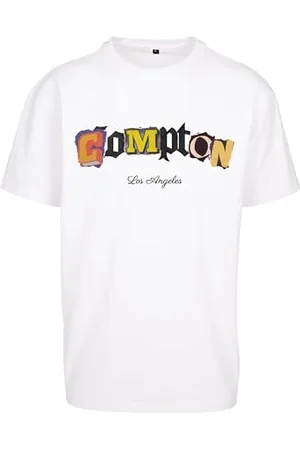 Mister Tee Unisex Compton L.a. Oversize Tee T-Shirt, biały, XL