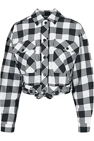 Urban classics Damska koszula z krótkim rękawem oversized Check