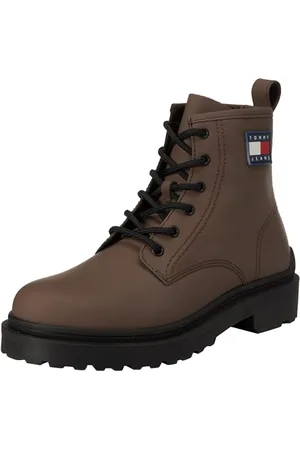 Tommy Hilfiger Męskie skórzane sznurowane buty TJM (EM0EM01447) średnie, brązowe (Velvet Brown), 45 EU, , 45 EU