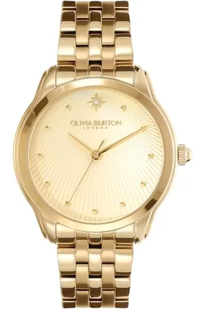 Olivia Burton Damski analogowy zegarek kwarcowy kolekcja Starlight ze złotą bransoletą ze stali nierdzewnej - 24000048, złoty
