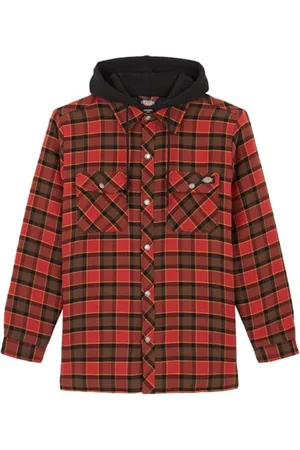 Dickies Kurtka flanelowa z kapturem, luźny krój męski, , XXL
