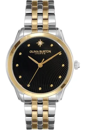 Olivia Burton 24000049 - Damski analogowy zegarek kwarcowy z kolekcją Starlight z dwoma kolorami bransoletą ze stali nierdzewnej,