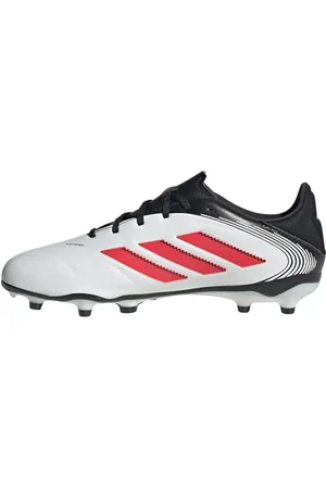 adidas Uniseks - dzieci COPA PURE III LEAGUE FG/MG Football boots Kids, Cloud White/Lucid Red/Core Black, 35 EU