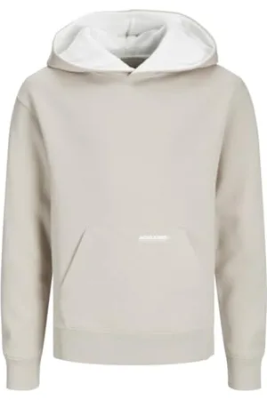 JACK&JONES JUNIOR JJELEGACY Sweat Hood NOOS JNR, Moonbeam/Szczegóły: Cloud Dancer/Loose Fit, 128