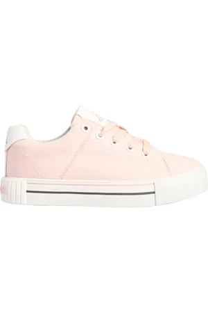 Kappa Tudy Lace Canvas Jr, Trampki dziecięce, Jasnoróżowy Biały, 39 EU