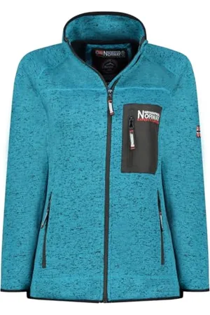 Geographical Norway Tytuł Lady polar ciepły damski zamek błyskawiczny - kurtka jesienno-zimowa ciepła damska - długi rękaw sweter futrzany miękki komfort na zewnątrz ( S), , S
