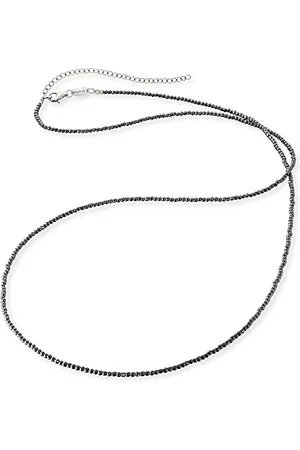 Engelsrufer Damen Anker Halskette aus Sterling Silber mit Perlen aus Hämatit - Karabinerverschluss - längenverstellbar - nickelfrei - Länge: 60-70 cm
