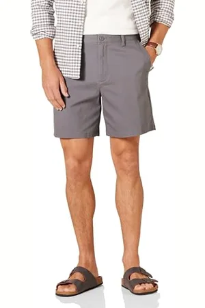 Amazon Męskie spodnie chinosy Classic-Fit 18 cm Comfort Stretch Chino, grafitowe, 34