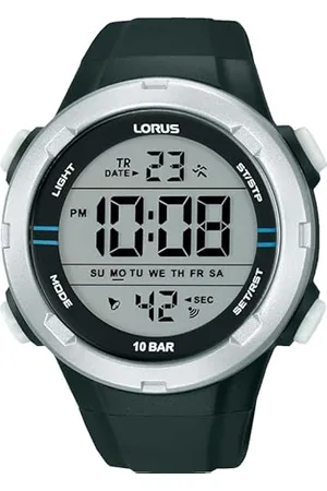 Lorus Męski cyfrowy zegarek kwarcowy z silikonową bransoletką R2301QX9, , Pasek