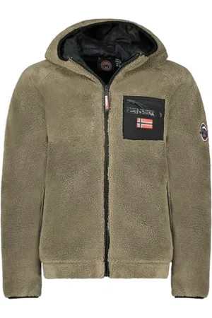 Geographical Norway Udaf męska gruba polarowa ciepła kurtka zapinana na zamek błyskawiczny - męska ciepła zimowa kurtka miękka bluza z podszewką z długim rękawem - idealna na jesień i zimę ( M)
