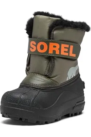 sorel Snow Commander Dziecięce śniegowce, zielony (Stone Green, Alpine Tundra), 31 EU