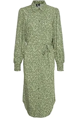 VERO MODA Vmsara Ls Calf Shirt Dress WVN sukienka damska, , S