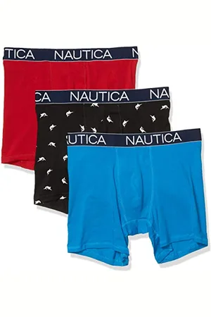 Nautica Bokserki męskie, 3-pak bawełnianych bokserek, M