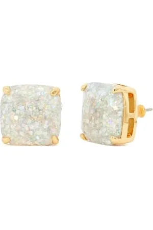 Kate Spade Small Square Studs, Opal Glitter