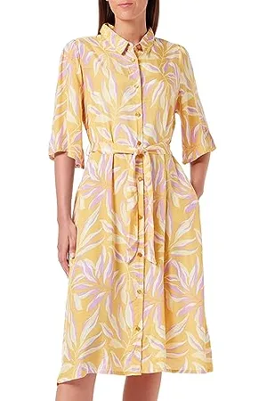 Kaffe Kasafir Oline Sukienka damska, Żółty/Lupine Flower Print, 36