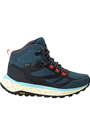 Jack Wolfskin Kobiety TERRAVENTURE TEXAPORE MID W buty do chodzenia, Niebieski/coral, 42 EU