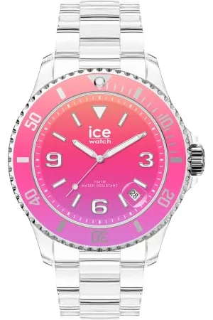 Ice-Watch ICE clear sunset Pink - Veelkleurig dameshorloge met transparante kunststof band - 021440 (Small)