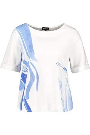 Taifun Damski 371307-16105 T-shirt, wzór offwhite, 44, , 44