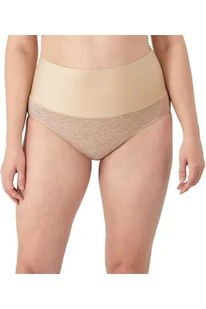 Maidenform Bielizna modelująca, damska, majtki modelujące z wysokim stanem, bielizna modelująca brzuch, figi modelujące, silne modelowanie, L