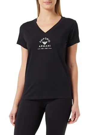 Emporio Armani Damska kultowa bawełniana koszulka Logoband Loungewear, , L