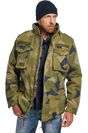 Brandit Kurtka męska M-65 Giant, Szwedzki Camo, 5XL