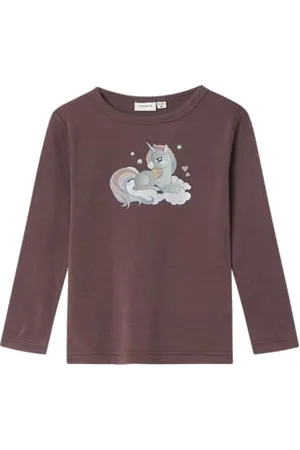 NAME IT Dziewczęca koszulka z długim rękawem Nmfwillitus Wool Ls Top Noos, , 110 cm