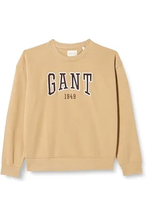 GANT Damska bluza z logo Rel z dekoltem w kształcie litery C, , M