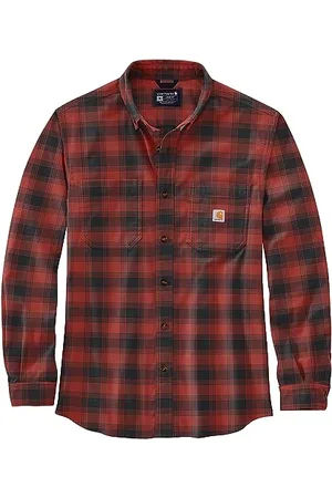 Carhartt Koszula flanelowa w kratkę, luźny krój, kolor: czerwony, rozmiar: M, , M