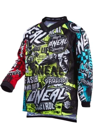 Oneal | Koszulka motocrossowa z długim rękawem | Dzieci | MX MTB Mountainbike | Lekki materiał, ergoIngenialnie wąski krój dla idealnego dopasowania | Element Youth Jersey Wild V.22 | | XL