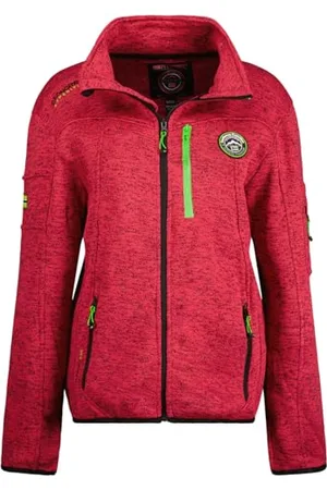 Geographical Norway Trincesse Lady polar ciepły damski zamek błyskawiczny kurtka jesienno-zimowa ciepła damska - długi rękaw sweter futrzany miękki komfort na zewnątrz (różowy błysk XL),