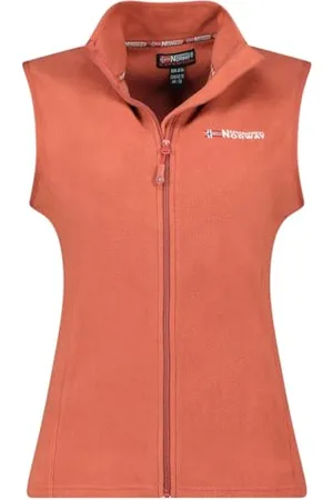 Geographical Norway Vug Damski ciepły polar damski z zamkiem błyskawicznym - kurtka jesienno-zimowa wiosenna ciepła damska - długi rękaw sweter futrzany miękki komfort na zewnątrz (rdzawy S), , S