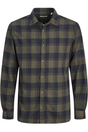 JACK & JONES Męska koszula Jjjoshua Fall Buffalo Ls Pls koszula rekreacyjna, , 4XL Duże rozmiary