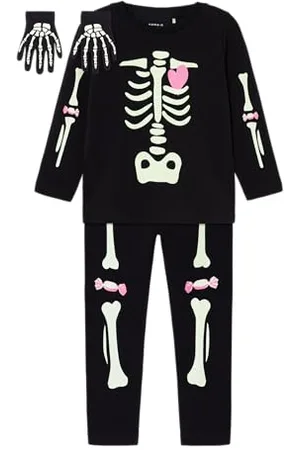 NAME IT Unisex Nmnoween Ls Top Set koszulka z długim rękawem, , 98