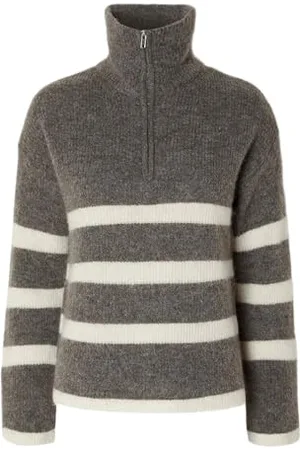 SELECTED Damski sweter w paski, , L