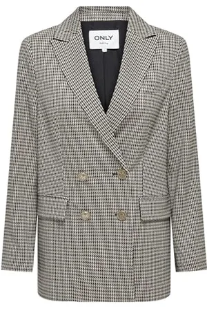 ONLY ONLLETTIE LS Loose Check Blazer TLR, , 42