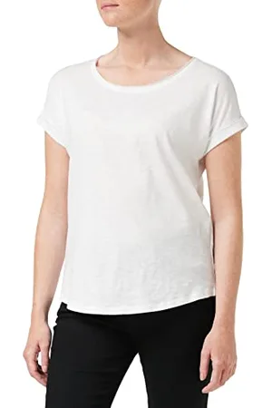 Build Your Brand Damski T-shirt Ladies Long Slub Tee, krótki rękaw, górna część dla kobiet z wydłużoną częścią pleców w kolorze czarnym lub białym, rozmiary XS - 5XL, , L