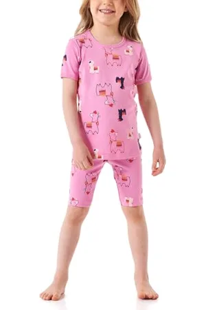 Schiesser Mädchen Schlafanzug Set Pyjama kurz - 100% Organic Bio Baumwolle - Größe 92 bis 140