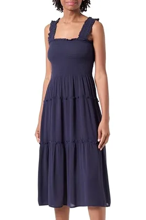 VERO MODA Vmmenny Sl Smock Calf Dress WVN Ga Noos długa sukienka, , S