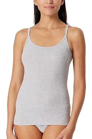 Schiesser Damski spaghettitop podkoszulek Organic Cotton-Pure Rib bielizna, szary-mel_179885, 40, , 40