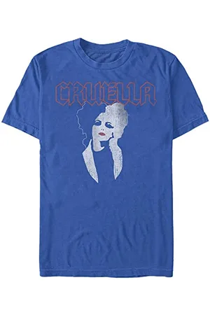 Disney Classics Unisex DNCA-Cruella Rock T Organic Short Sleeve T-Shirt, Bright Blue, L, , L