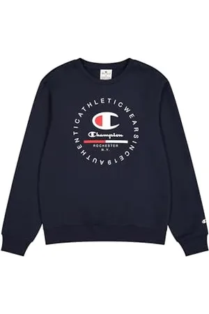 Champion Legacy Graphic Shop Authentic (220246) - Soft Compact Powerblend Fleece Crewneck Bluza, Niebieski, S Mężczyźni FW24, , S