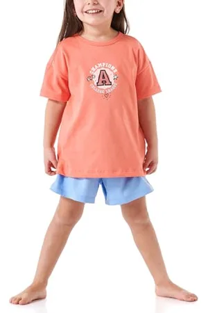 Schiesser Mädchen Schlafanzug Set Pyjama kurz - 100% Organic Bio Baumwolle - Größe 92 bis 140