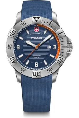 Wenger Seaforce Męski Analogowy Kwarcowy Zegarek Na Rękę, Średnica 43 mm, Szwajcarski, Wodoodporny do 200 M, Pasek Silikonowy, 01.0641.140