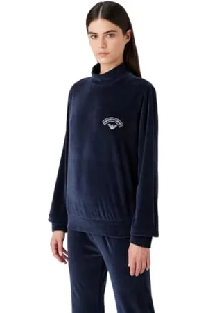 Emporio Armani Damska bluza z prążkowanym welurem, , S