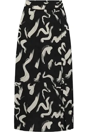 ONLY Onlnova Life Elite Piper Slit Skirt AOP, , L