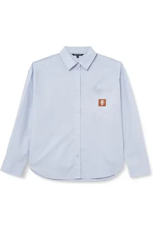 Armani Exchange Damska lyocell Cotton Poplin Long Sleevebbutton Down with Ax Logo Patch Shirt Shirt, , XL