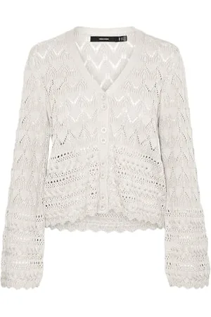 VERO MODA Vmlua Ls dekolt w serek krótki kardigan Noos sweter, , L